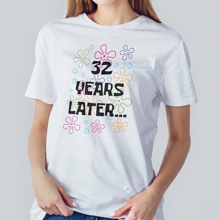 T-shirt en coton personnalisé avec un texte - Bikini Bottom Birthday