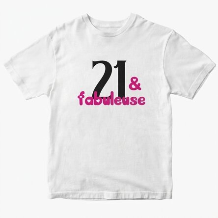 T-shirt en coton personnalisé avec un texte - Fabulous