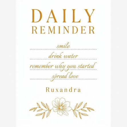 Affiche personnalisée avec texte - Daily Reminder