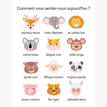 Affiche « Comment vas-tu aujourd'hui ? »