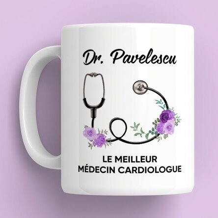 Tasse personnalisée avec inscription - Le meilleur médecin