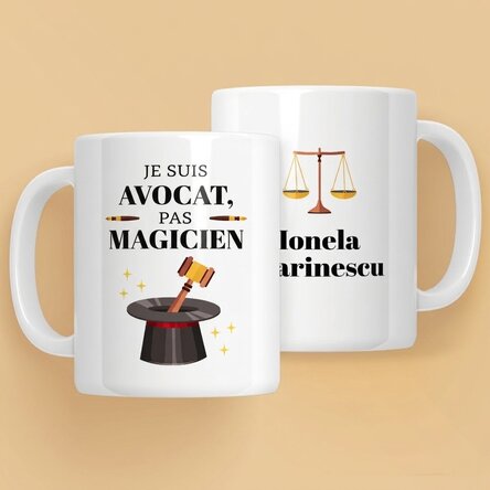 Tasse personnalisée avec inscription - Avocat