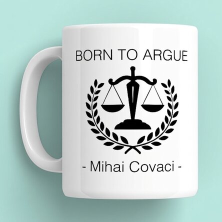 Tasse personnalisée avec inscription pour avocats - Born to argue