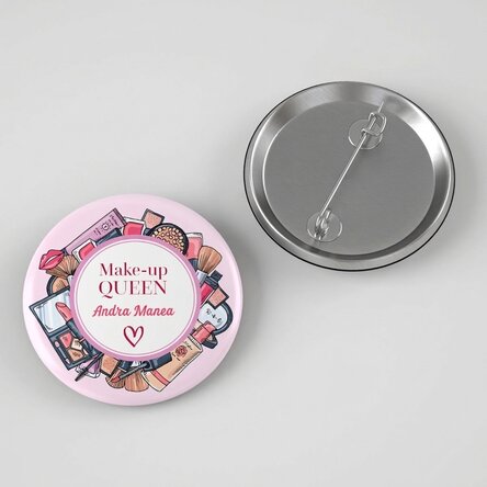 Badge personnalisé avec message - Maquilleuse professionnelle