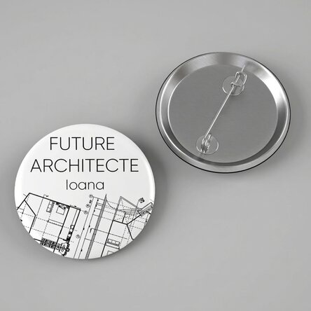 Badge personnalisé avec message - Architecte