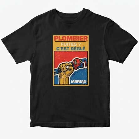 T-shirt en coton personnalisé avec un texte - Clé Stillson