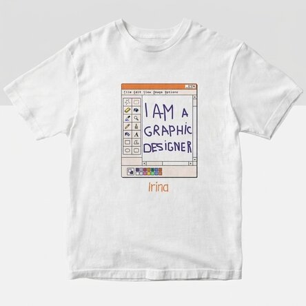 T-shirt en coton personnalisé avec un prénom - Graphiste