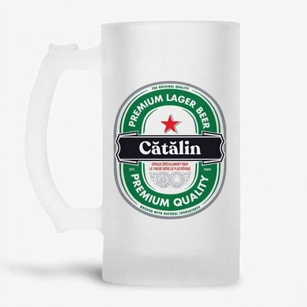 Chope à bière personnalisée avec message - Le plus grand fan de bière