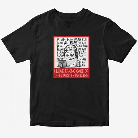 T-shirt en coton personnalisé avec un texte - Centre d'appels