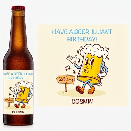 Bière personnalisée avec un texte - Beer-illiant