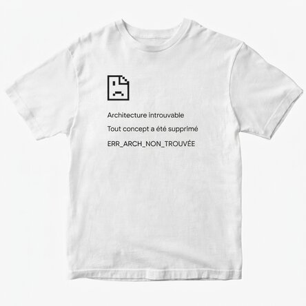 T-shirt en coton personnalisé avec un texte - Not Found