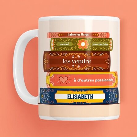 Tasse personnalisée avec texte - Librar