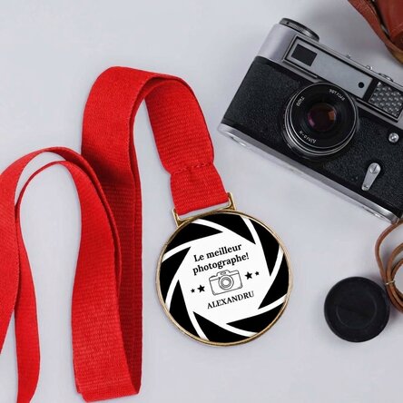 Médaille personnalisée avec un message - Photographe