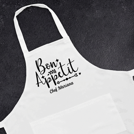 Tablier personnalisé avec message - Bon appétit