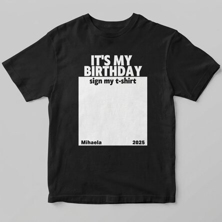 T-shirt en coton personnalisé avec un texte - Sign my shirt