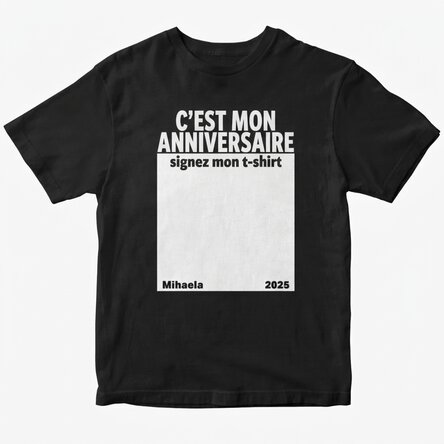 T-shirt en coton personnalisé avec un texte - Sign my shirt