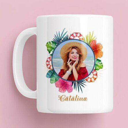 Tasse personnalisée avec photo et texte - Summer