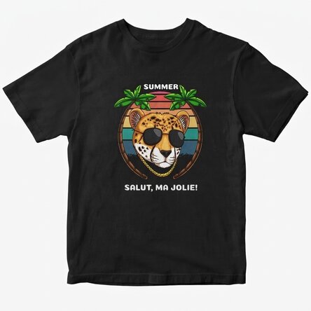 T-shirt en coton personnalisé avec un texte - Jaguar style