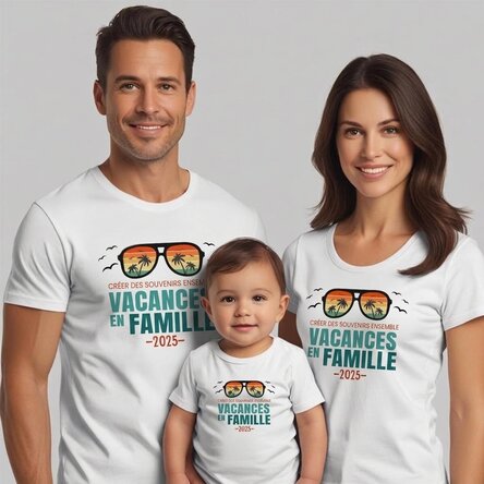 T-shirt en coton personnalisé pour enfants/adultes - Making Memories
