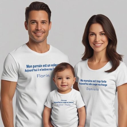 T-shirt en coton personnalisé pour enfants/adultes - Coupe mot