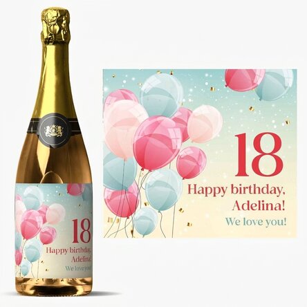 Vin mousseux personnalisé avec un message - Anniversaire