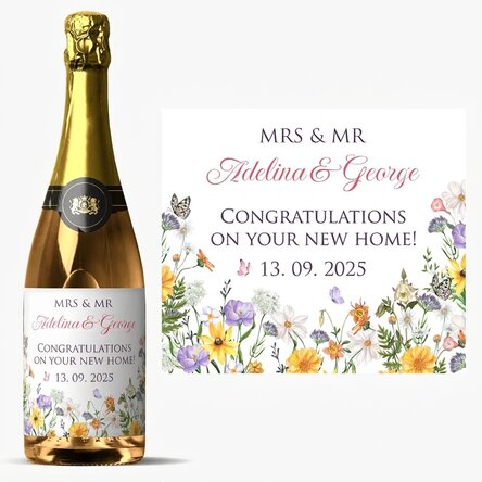 Vin mousseux personnalisé avec un message - Mariage