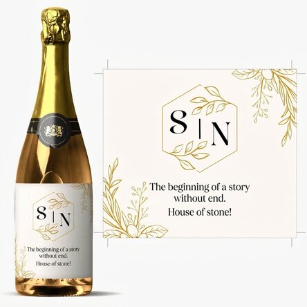 Vin mousseux personnalisé avec un message - Mariage
