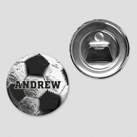 Ouvre-bouteille magnétique personnalisé avec message - Ballon de football