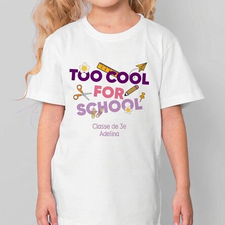 T-shirt en coton pour enfants personnalisé avec un message - Cool