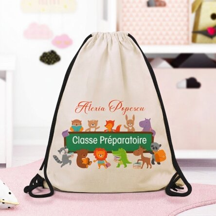 Sac à dos personnalisé avec nom et texte - Animalute