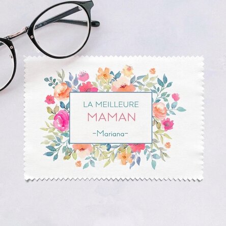 Chiffon personnalisé pour nettoyer les écrans et les lunettes - Flowers