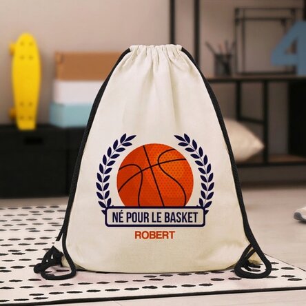 Sac à dos personnalisé avec message - Basket