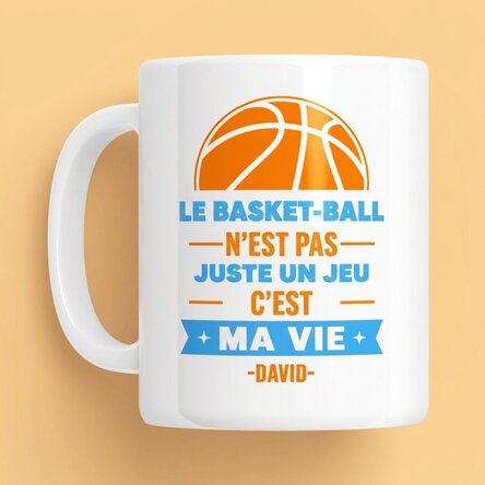 Tasse personnalisée avec inscription - Basket