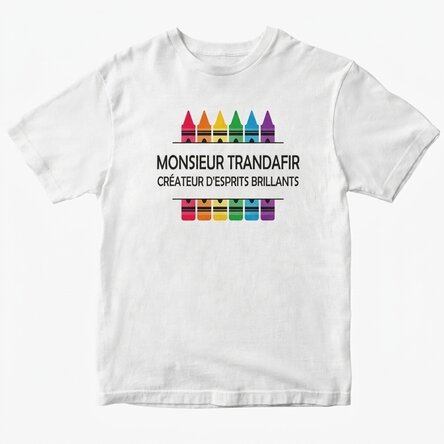 T-shirt en coton personnalisé avec un message pour les enseignants - Crayons