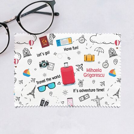 Chiffon personnalisé pour nettoyer les écrans et les lunettes - Travel