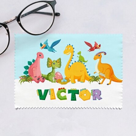 Chiffon personnalisé pour nettoyer les écrans et les lunettes - Dino