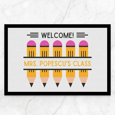 Paillasson personnalisé avec message - Crayons