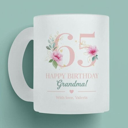 Tasse personnalisée avec message - Fleurs