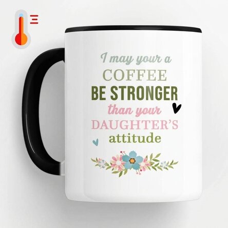 Tasse thermosensible personnalisée avec message - Café