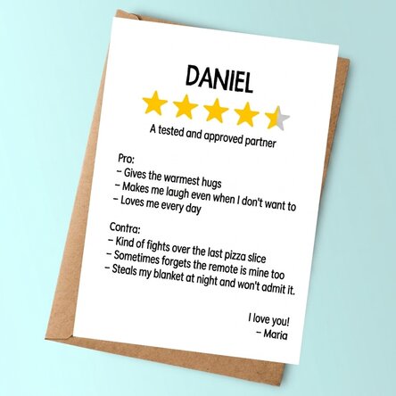 Carte personnalisée avec message - Avis