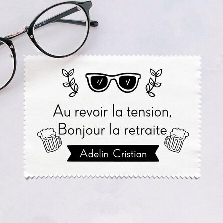 Chiffon personnalisé pour nettoyer les écrans et les lunettes - Retraité