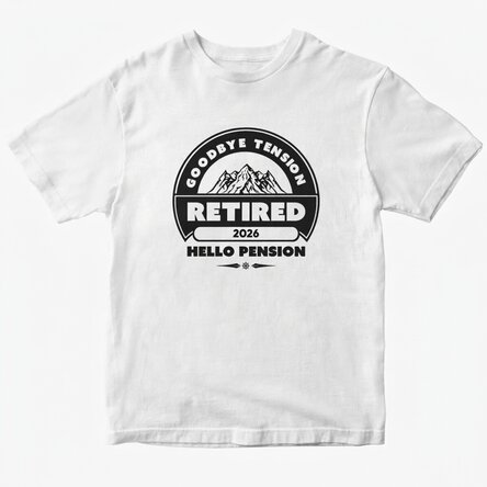 T-shirt en coton personnalisé avec inscription - À la retraite