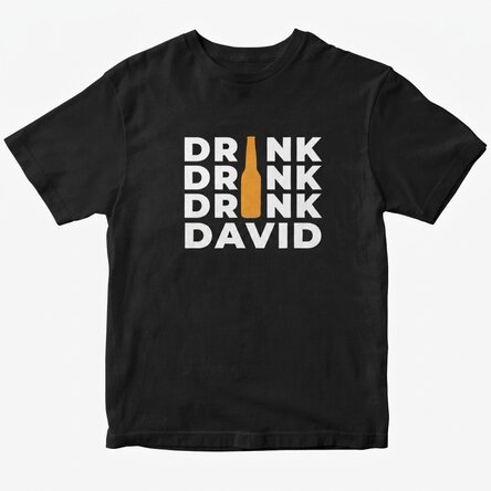 T-shirt en coton personnalisé avec l'inscription « Drink, drank, drunk »