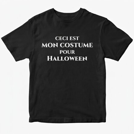 T-shirt en coton personnalisé avec un message - Halloween