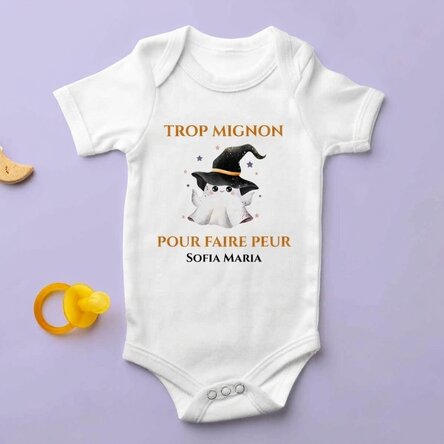 Body pour bébé personnalisé avec un message - Halloween