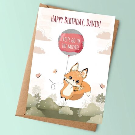 Carte à gratter personnalisée avec un message pour les enfants - Anniversaire