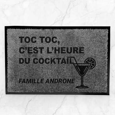 Paillasson d'intérieur personnalisé - Cocktail o'clock
