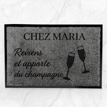 Paillasson d'entrée d'intérieur personnalisé - Bring champagne