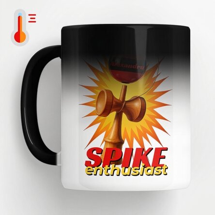 Tasse thermosensible personnalisée avec texte - Spike Enthusiast