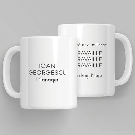 Tasse personnalisée avec message - Millionnaire